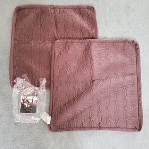 2 Like New Purple Quilted European Pillow Shams